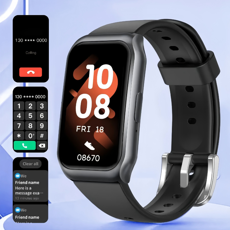Ceas inteligent cu numărătoare de pași, monitorizare a ritmului cardiac, monitorizare a somnului, detecție a oxigenului din sânge și apeluri Bluetooth