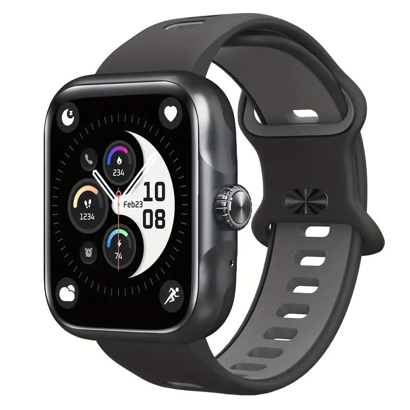 Ceas inteligent pentru sporturi și drumeții cu monitorizare ritm cardiac, număr pași, monitorizare somn, detecție oxigen în sânge și apeluri Bluetooth