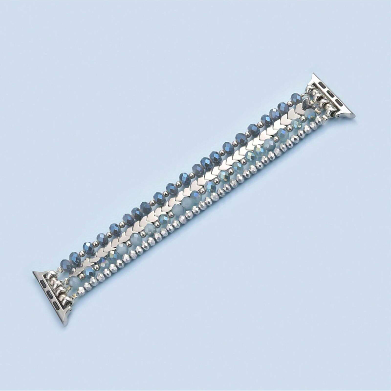 Apple Watch dirželis – suderinamas su visomis serijomis, elastinė Gallstone apyrankė, stiklo medžiaga, CHANEL stilius, gaivus ir saldus