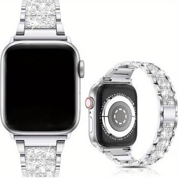 Bao suo диамантена метална каишка за Apple Watch Ultra, цинкова сплав, сгъваща закопчалка, 55 g