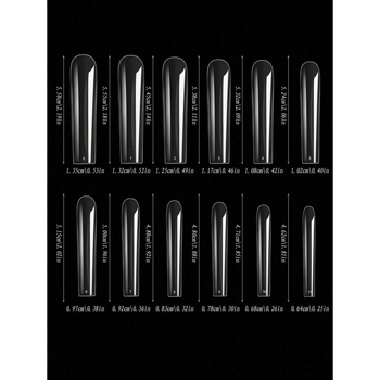 H3805 Τεχνητά νύχια με αυτοκόλλητη εφαρμογή, 240 τεμάχια, στυλ χορεύτριας μπαλέτου, SH36016486