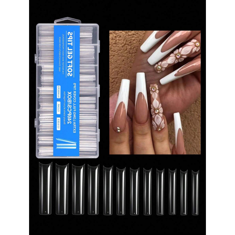 H3805 Unghii false cu aplicare autoadezivă, 240 bucăți, stil balerină dansatoare, SH36016486