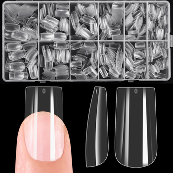 Τεχνητά νύχια σε μορφή αμυγδάλου, διαφανή, 600 τεμάχια, αποσπώμενα, μοντέλο 21991523522