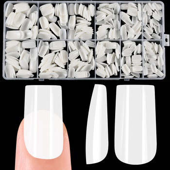 Τεχνητά νύχια σε μορφή αμυγδάλου, διαφανή, 600 τεμάχια, αποσπώμενα, μοντέλο 21991523522
