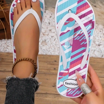 Παπούτσια παραλίας με ένα λουρί, καρτούν σχέδιο, PU επάνω, σόλα καουουκ, για ενήλικες, γαλλικό στυλ