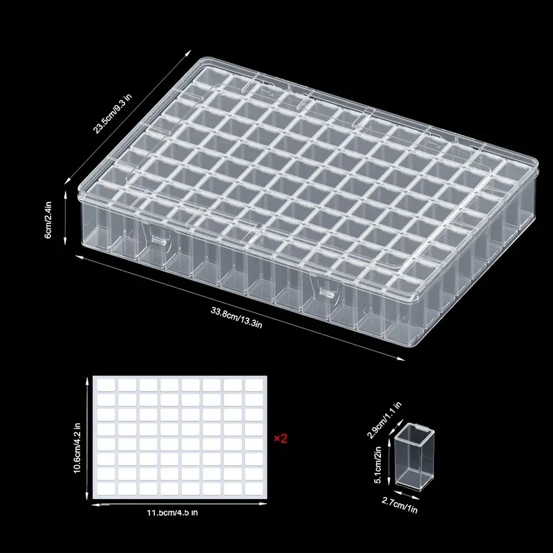 Cutie de depozitare pentru set de instrumente pentru pictură cu diamante și broderie, cu mărgele – Multifuncțională, pentru bijuterii, stil Japonez, capacitate 18L