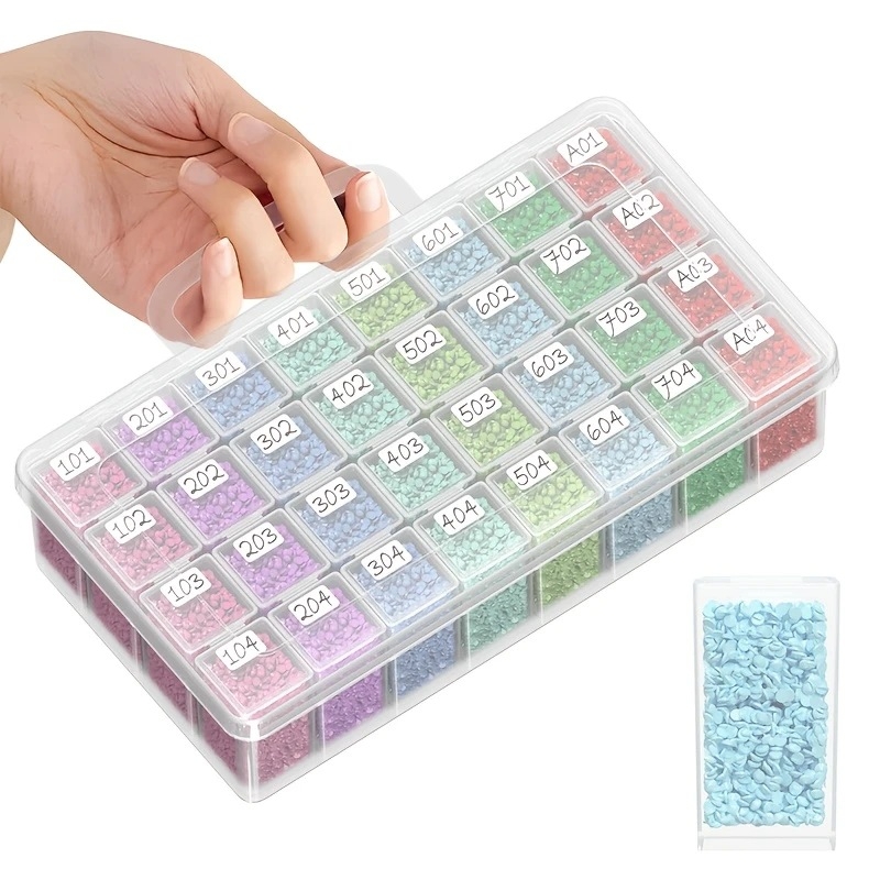 Cutie de depozitare pentru set de instrumente pentru pictură cu diamante și broderie, cu mărgele – Multifuncțională, pentru bijuterii, stil Japonez, capacitate 18L