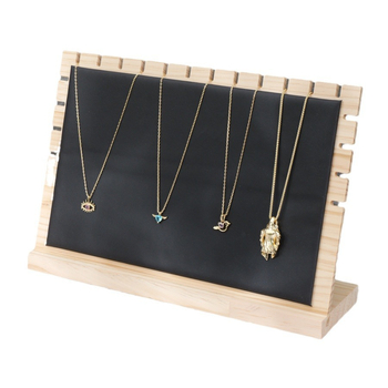 Sincere tömörfa ékszerkiállító állvány L-alakú, egysoros, egy szint, összeszerelt kivitel