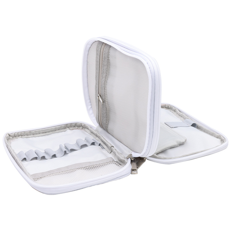 Dvimauktė mezgimo įrankių laikymo rankinė – rankų darbo DIY organizatorius mezgimo kilpoms ir mezgimo adatoms (lankstoma, audinys be medvilnės, japonų stilius)