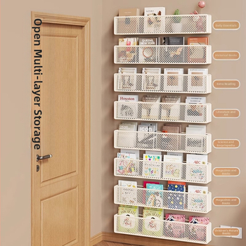 Βιβλιοθήκη τοίχου, υπερ-στενή, μεταλλική διακοσμητική οργάνωση για παιδικά βιβλία εικόνων, σε σκανδιναβικό στυλ (Μοντέλο 20204589 • Μάρκα Source and Wood • Υλικό: σίδηρος)