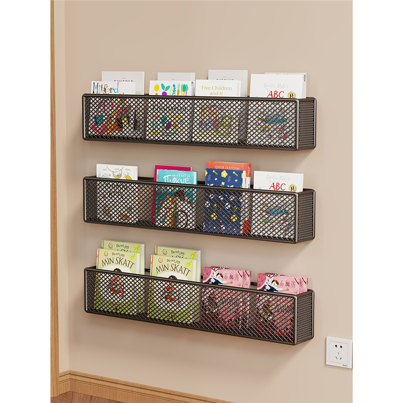 Βιβλιοθήκη τοίχου, υπερ-στενή, μεταλλική διακοσμητική οργάνωση για παιδικά βιβλία εικόνων, σε σκανδιναβικό στυλ (Μοντέλο 20204589 • Μάρκα Source and Wood • Υλικό: σίδηρος)