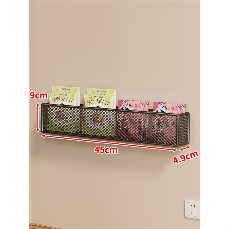 Βιβλιοθήκη τοίχου, υπερ-στενή, μεταλλική διακοσμητική οργάνωση για παιδικά βιβλία εικόνων, σε σκανδιναβικό στυλ (Μοντέλο 20204589 • Μάρκα Source and Wood • Υλικό: σίδηρος)