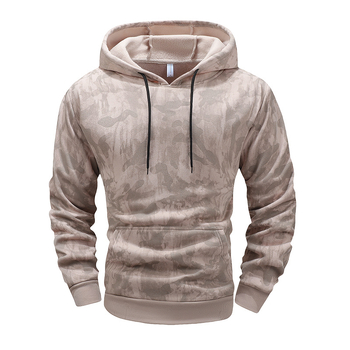 Hanorac bărbați cu glugă din Corduroy, imprimeu camuflaj, 96% poliester, căptușeală fleece, stil coreean