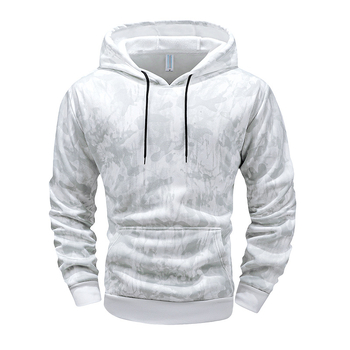 Ανδρικό hoodie από corduroy με καμουφλάζ, 96% πολυεστέρας, φλις επένδυση, σε στυλ κορεατικό