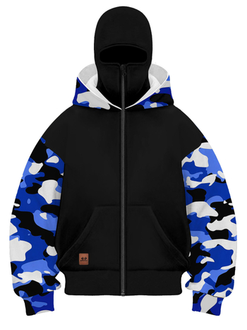 Kamufliažinis džemperis su gobtuvu vyrams, laisvas kirpimas, 100% poliesteris, storas audinys, rudens drabužiai