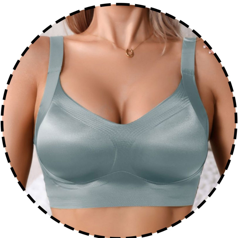 Ασύρματο χωρίς ραφές push-up σουτιέν με αφαιρούμενες επενδύσεις, 3/4 κύπελλο, αφαιρούμενοι διπλοί ιμάντες, κούμπωμα πλάτης με τέσσερις σειρές