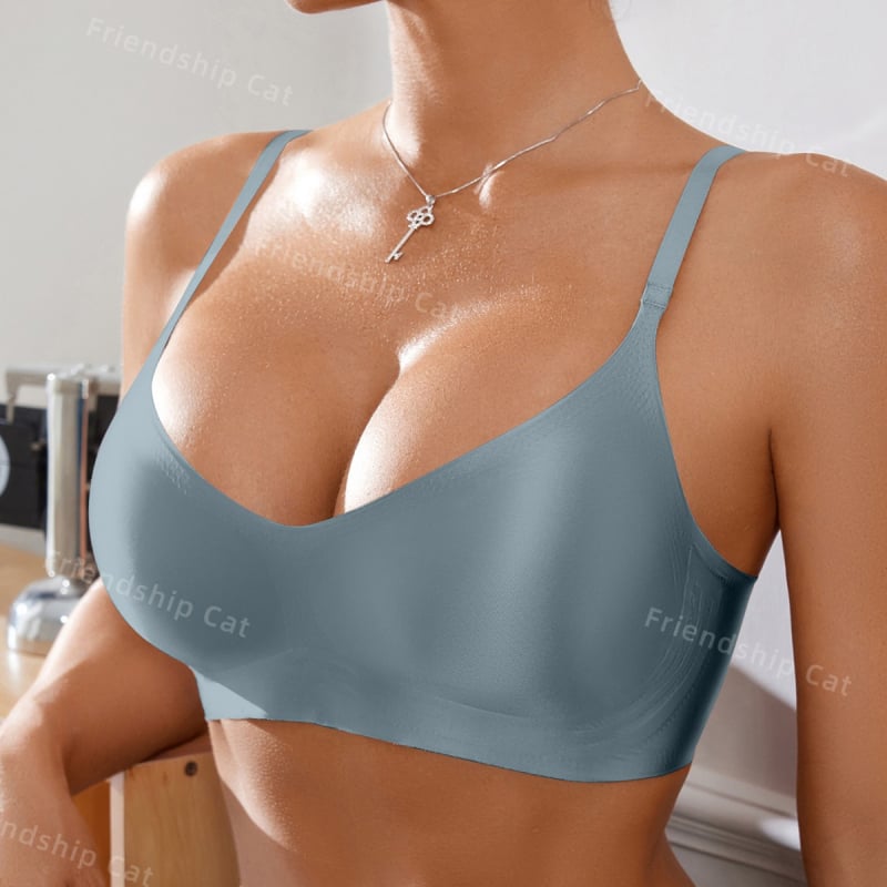 Σουτιέν χωρίς ραφές με μη αποσπώμενη επένδυση, κύπελλα 3/4, σταθερές διπλές τιράντες, πίσω κούμπωμα με τρεις σειρές αγκράφες