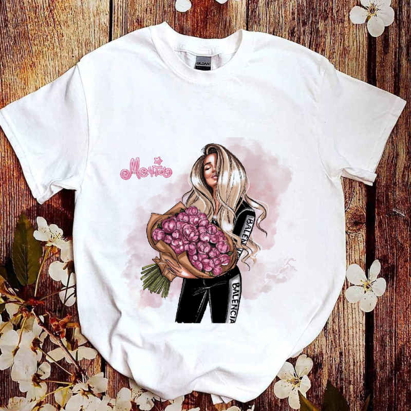 Tielko z modalu s letnou potlačou, Harajuku street dizajn, krátke rukávy, okrúhly výstrih