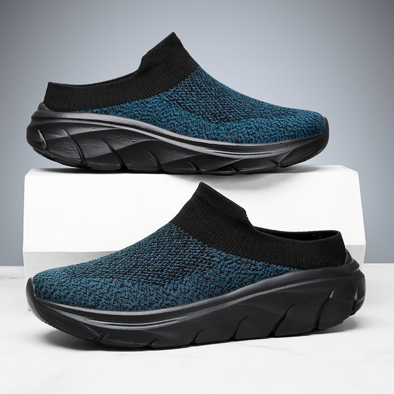 Vyriski bateliai su storesne padu aukštumai didinti – be raištelių, viršutinė dalis iš elastinės medžiagos, EVA padas, kvėpuojantys, neslidūs