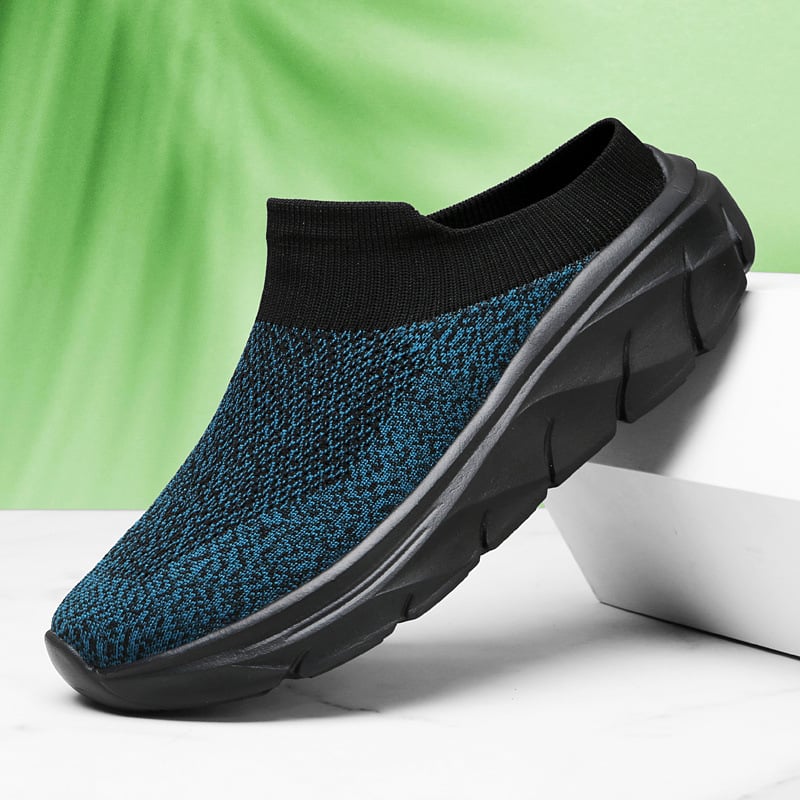 Vyriski bateliai su storesne padu aukštumai didinti – be raištelių, viršutinė dalis iš elastinės medžiagos, EVA padas, kvėpuojantys, neslidūs