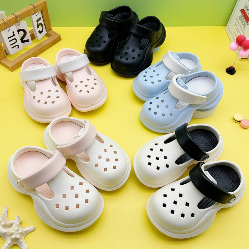 Женски перфорирани сандали — 6 см дебела подметка, EVA горна част и подметка, бързосъхващи, дишащи и водоустойчиви, wrap-toe дизайн