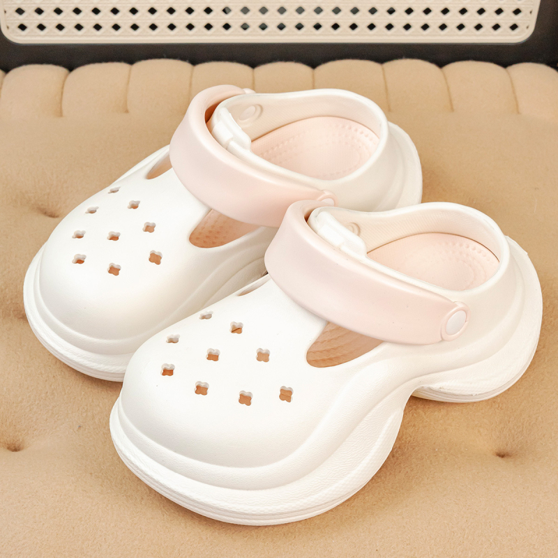 Sieviešu perforētās sandales — 6 cm bieza zole, EVA augšdaļa un zole, ātri žūst, elpojošas un ūdensnecaurlaidīgas, wrap-toe dizains