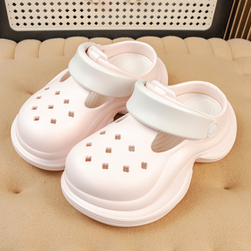 Sieviešu perforētās sandales — 6 cm bieza zole, EVA augšdaļa un zole, ātri žūst, elpojošas un ūdensnecaurlaidīgas, wrap-toe dizains