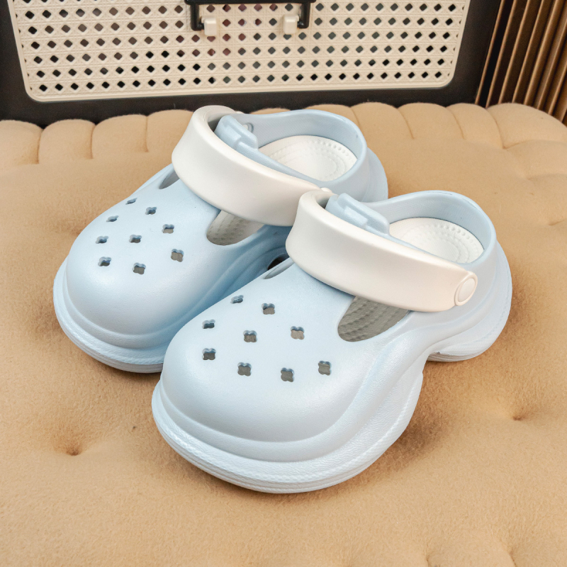 Sieviešu perforētās sandales — 6 cm bieza zole, EVA augšdaļa un zole, ātri žūst, elpojošas un ūdensnecaurlaidīgas, wrap-toe dizains