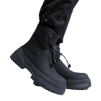 Férfi Martin csizma, téli fleece-belelt, magas felső rész, mikrofibőr felsőrész, gumírozott talp, fűző nélküli