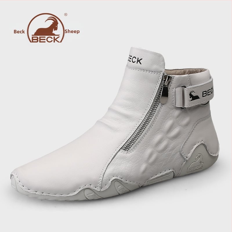 Martin μποτάκια για άνδρες - Άνω: δέρμα αγελάδας υψηλής ποιότητας, Σόλα: καουτσούκ, Σχήμα δακτύλου: στρογγυλό, Εσωτερική επένδυση: fleece, Ύψος τακουνιού: μεσαίο 3-5 εκ