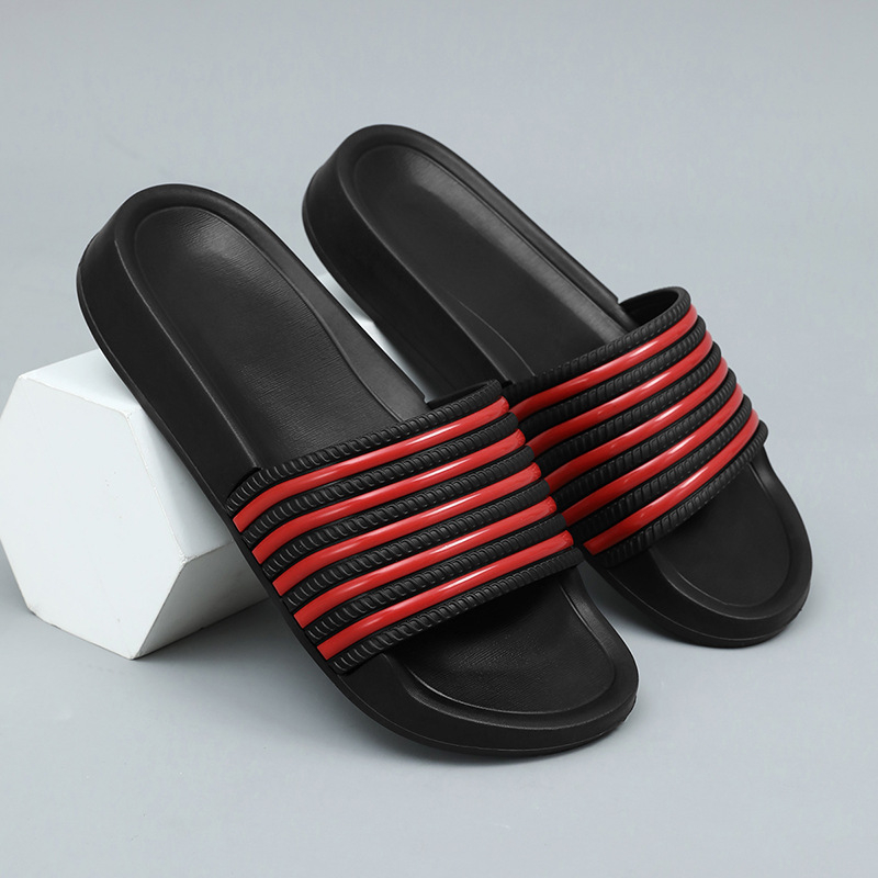 Šlepetės su viena juosta — viršus PVC, padas EVA, slip-on, kasdieninis stilius