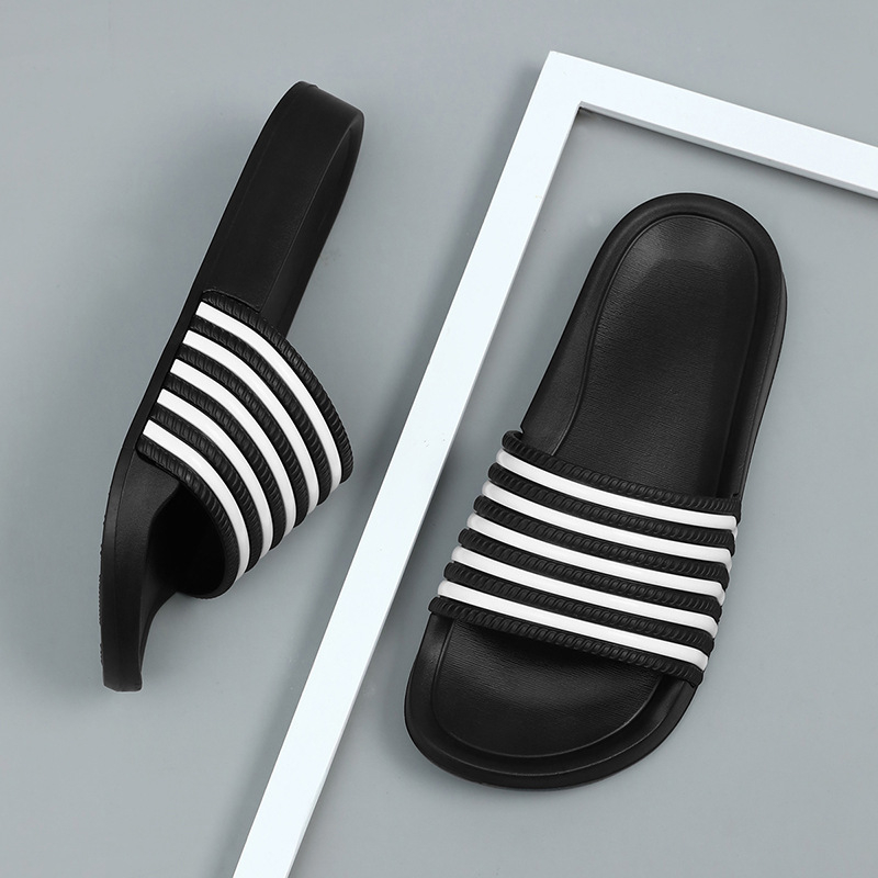 Šlepetės su viena juosta — viršus PVC, padas EVA, slip-on, kasdieninis stilius