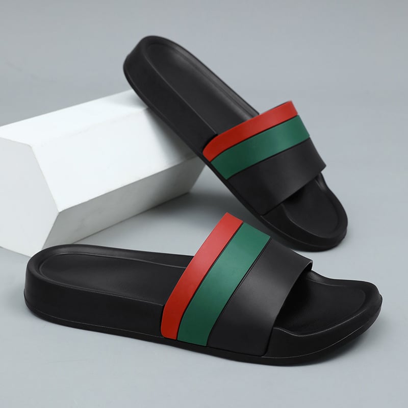 Šlepetės su viena juosta — viršus PVC, padas EVA, slip-on, kasdieninis stilius