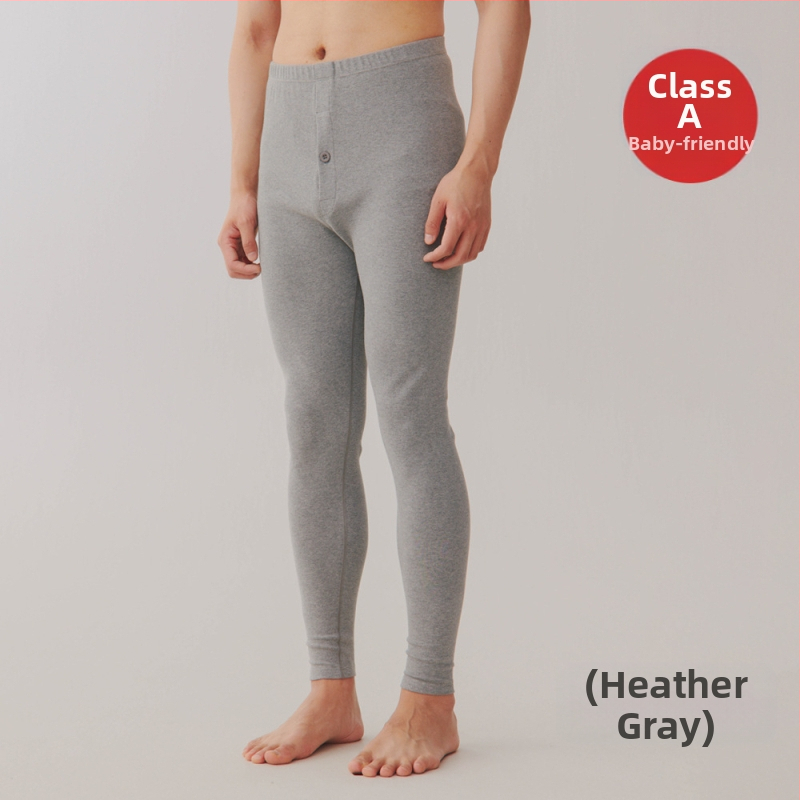 Vīriešu kokvilnas termālās bikses, bieza 251–300 g/m², antibakteriālas, anti-pilling, šaurs piegriezums, garas