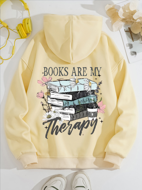 Moteriški džemperiai su gobtuvu iš fleece - gėlių raštas, storesnis poliesteris, vidutinio ilgio, laisvas kirpimas