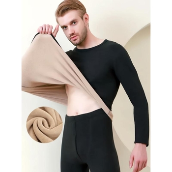 Ανδρικό σετ θερμικού ρουχισμού με φλίς, Mitsubishi Mipan ακρυλικό, υπερπαχύ 501–600 g/m², Διατήρηση θερμότητας, διασυνοριακή αποκλειστική προσφορά