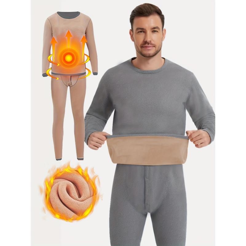 Ανδρικό σετ θερμικού ρουχισμού με φλίς, Mitsubishi Mipan ακρυλικό, υπερπαχύ 501–600 g/m², Διατήρηση θερμότητας, διασυνοριακή αποκλειστική προσφορά