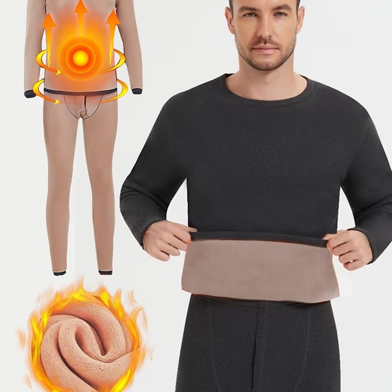 Ανδρικό σετ θερμικού ρουχισμού με φλίς, Mitsubishi Mipan ακρυλικό, υπερπαχύ 501–600 g/m², Διατήρηση θερμότητας, διασυνοριακή αποκλειστική προσφορά