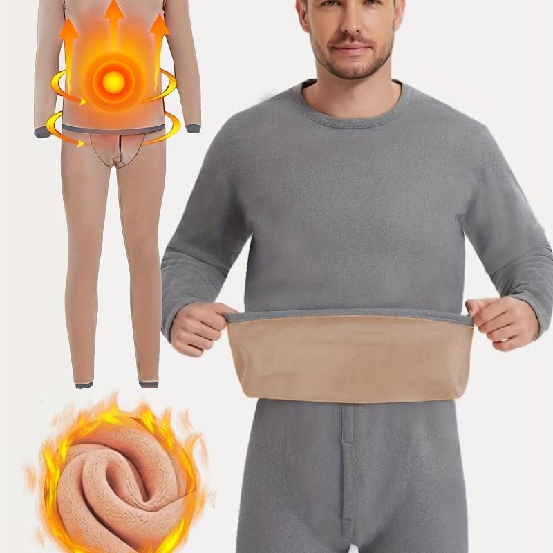 Ανδρικό σετ θερμικού ρουχισμού με φλίς, Mitsubishi Mipan ακρυλικό, υπερπαχύ 501–600 g/m², Διατήρηση θερμότητας, διασυνοριακή αποκλειστική προσφορά