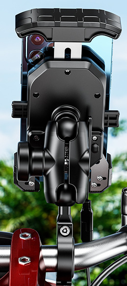 Kewig universālais tālruņa turētājs no sakausējuma ar automatisku aizslēgu