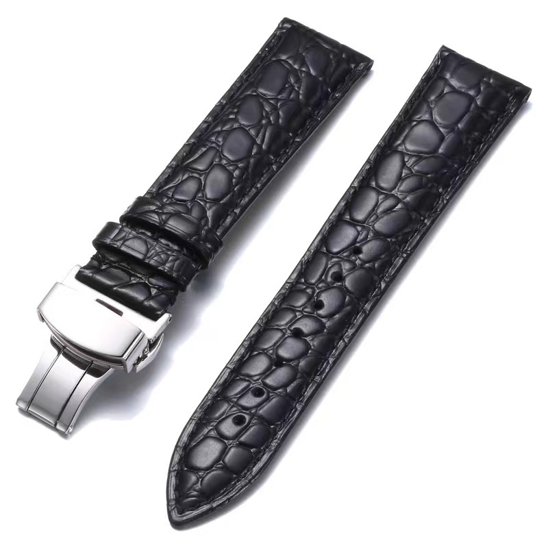 Universāla pulksteņa siksna no īstas ādas ar tauriņa sprādze, Xiangshiman, 2024. gada pavasaris