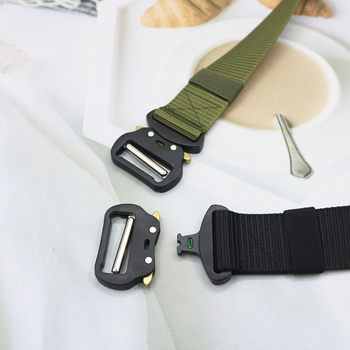 Νάιλον ζώνη με μεταλλική αγκράφα, σχέδιο Κόμπρα, πλάτος 3,8 εκ, πρωτότυπος σχεδιασμός