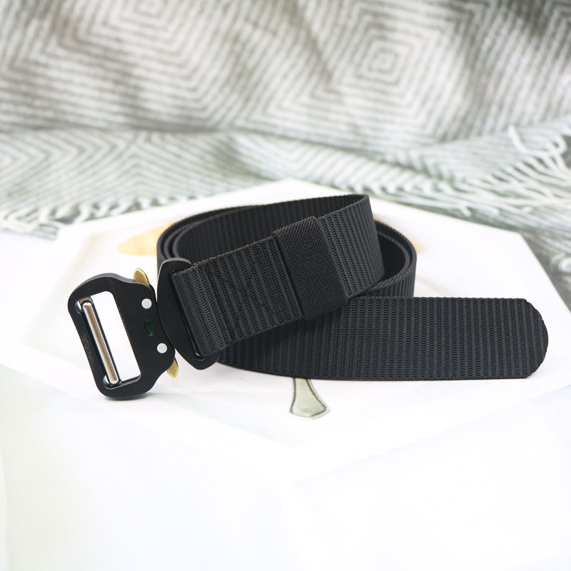 Nailoninis diržas su lydinio sagtimi, kobros dizainas, plotis 3,8 cm, originalus dizainas