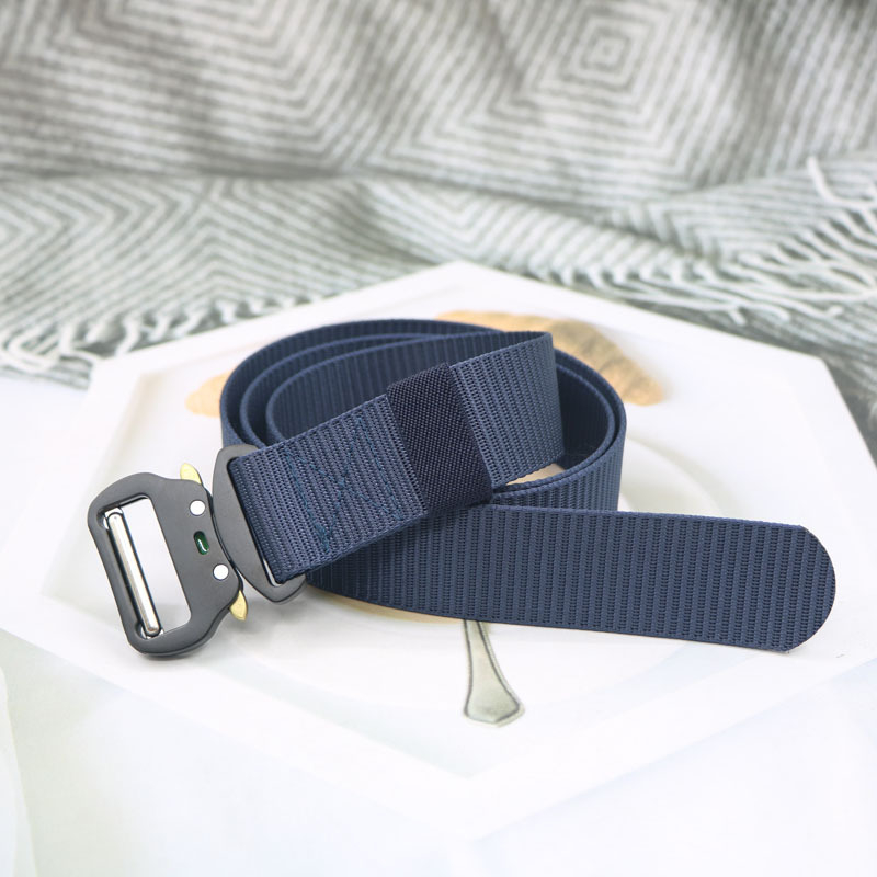 Nailoninis diržas su lydinio sagtimi, kobros dizainas, plotis 3,8 cm, originalus dizainas