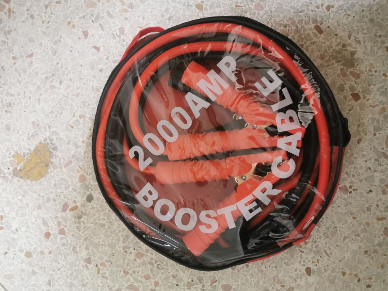 Komplet za hitno pokretanje automobila s potpuno izoliranim kablovima za bateriju i krokodilskim kliještima, kabeli s gumom, 12-24V, za ugradnju u vozilo