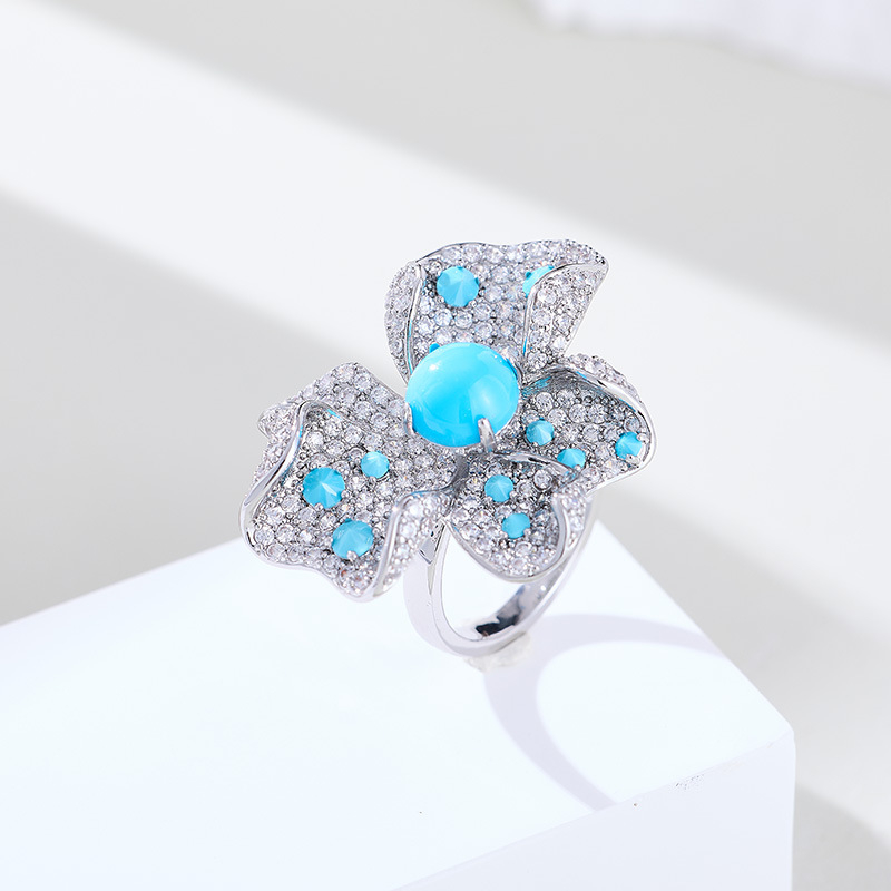 Σκουλαρίκια από χαλκό, μορφή λουλουδιού, ακίδες από 925 ασήμι, ηλεκτροπλατίωση – Liyu Jewelry