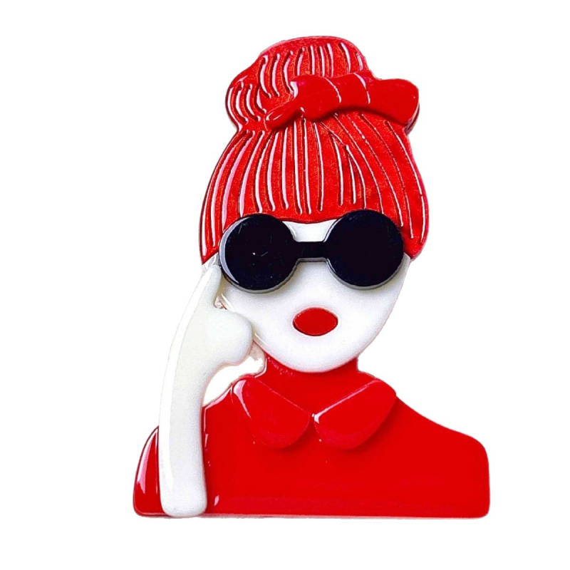 Broš INS stil, cinkova legura, premaz kapljicama ulja, dekorativno