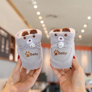 Παιδικά χειμερινά παπούτσια από βαμβάκι, αντιολισθητική σόλα, ζεστά για 12-36 μηνών