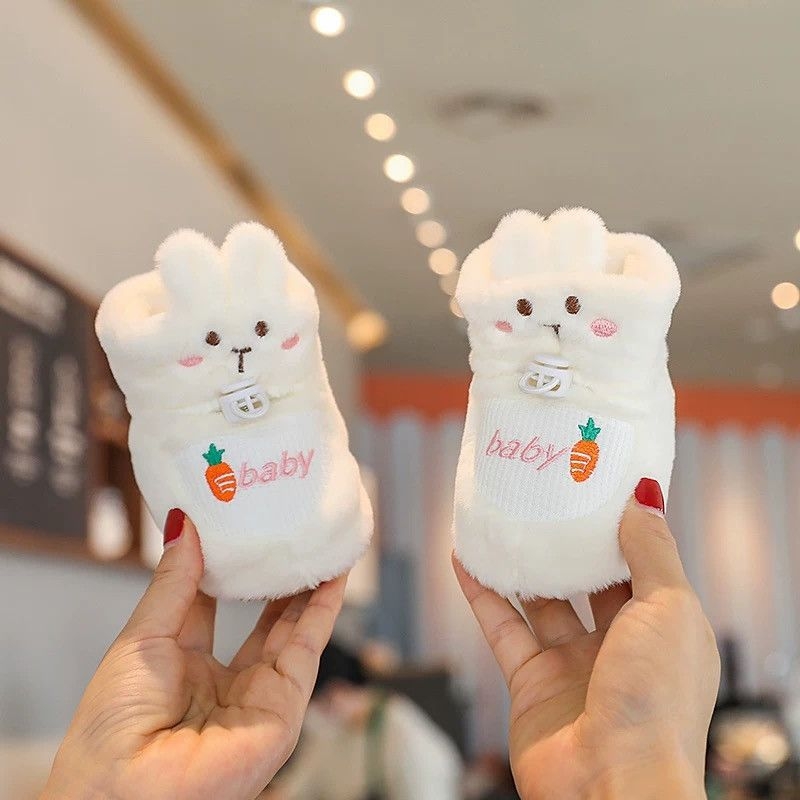 Bērnu ziemas kurpes no kokvilnas, ar pretslīdējošu zoli, siltas, 12-36 mēnešu vecumam