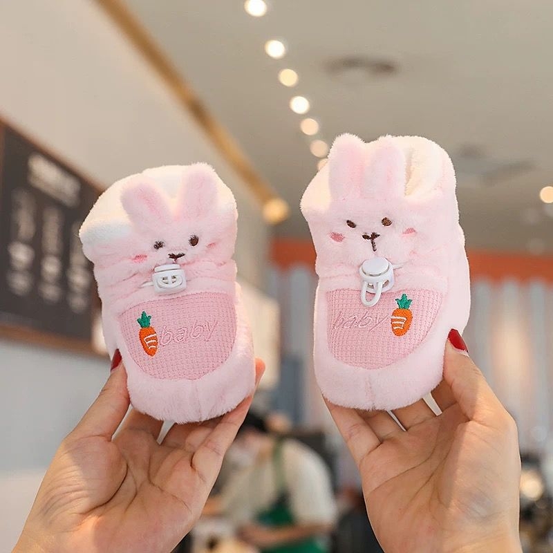 Bērnu ziemas kurpes no kokvilnas, ar pretslīdējošu zoli, siltas, 12-36 mēnešu vecumam